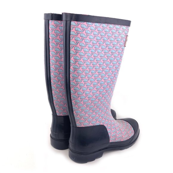 Vineyard Vines Whalies Rubber Rain Boots 7 - Picture 5 of 14